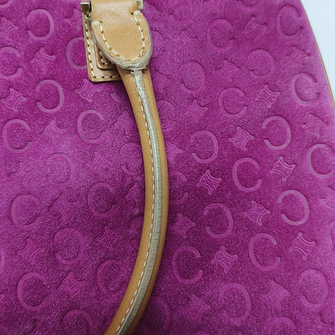 Suede Top Handle Bag Pink