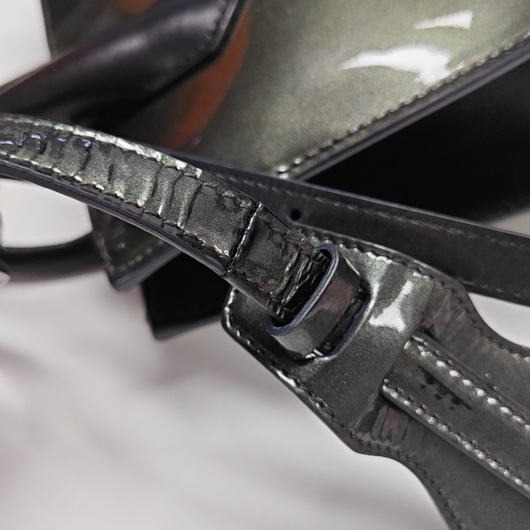 Padlock Work Patent Leather Green