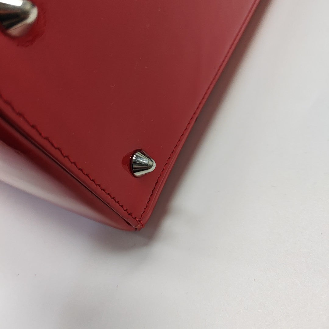 Lady Dior Medium Patent Leather Red