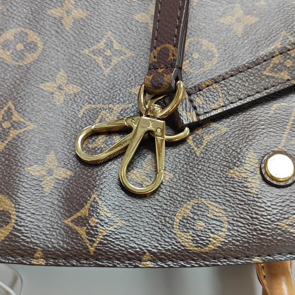 MONTAIGNE Monogram Coated Canvas Brown