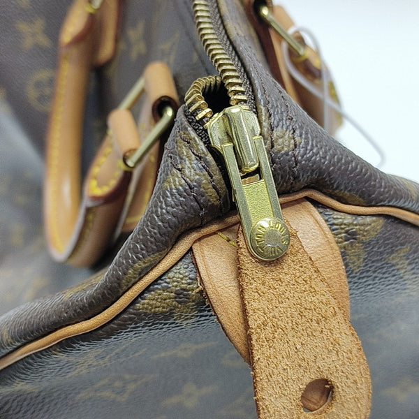 SPEEDY 30 Monogram Coated Canvas Brown