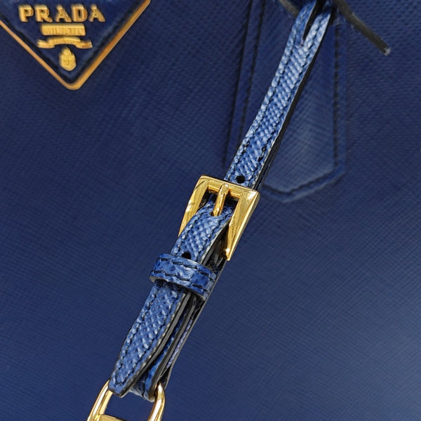 Double Medium Saffiano Calfskin Blue