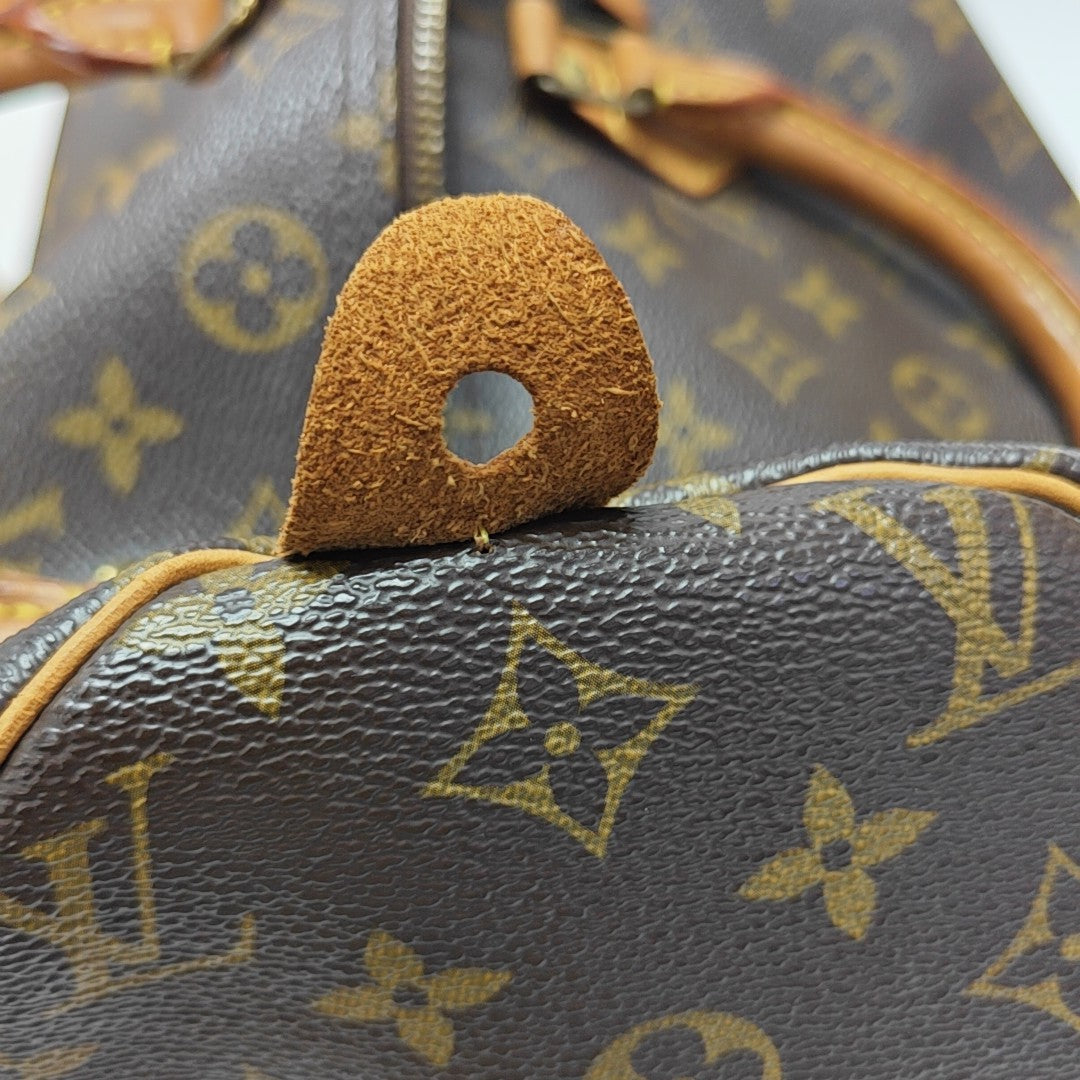SPEEDY 30 Monogram Coated Canvas Brown