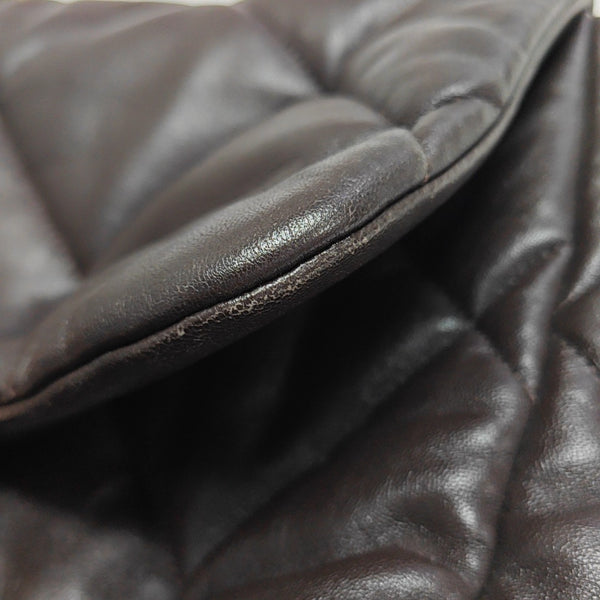 CHANEL 19 Maxi Quilted Calfskin Brown