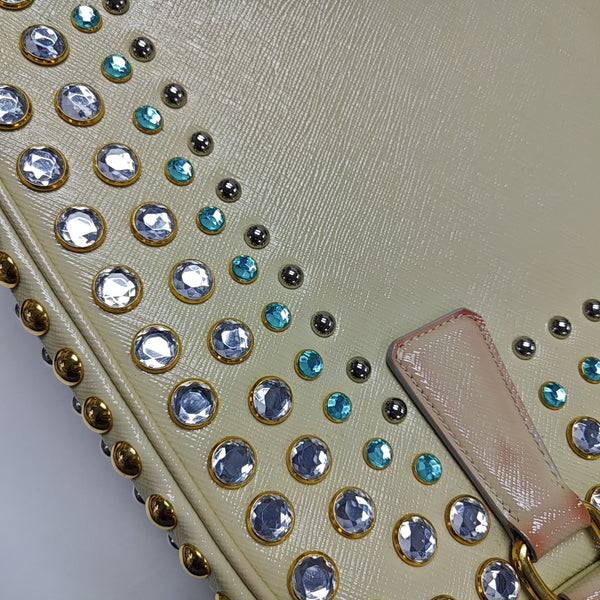 Pyramid Saffiano Calfskin Yellow