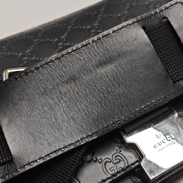 Monogram Calfskin Shoulder Bag Black