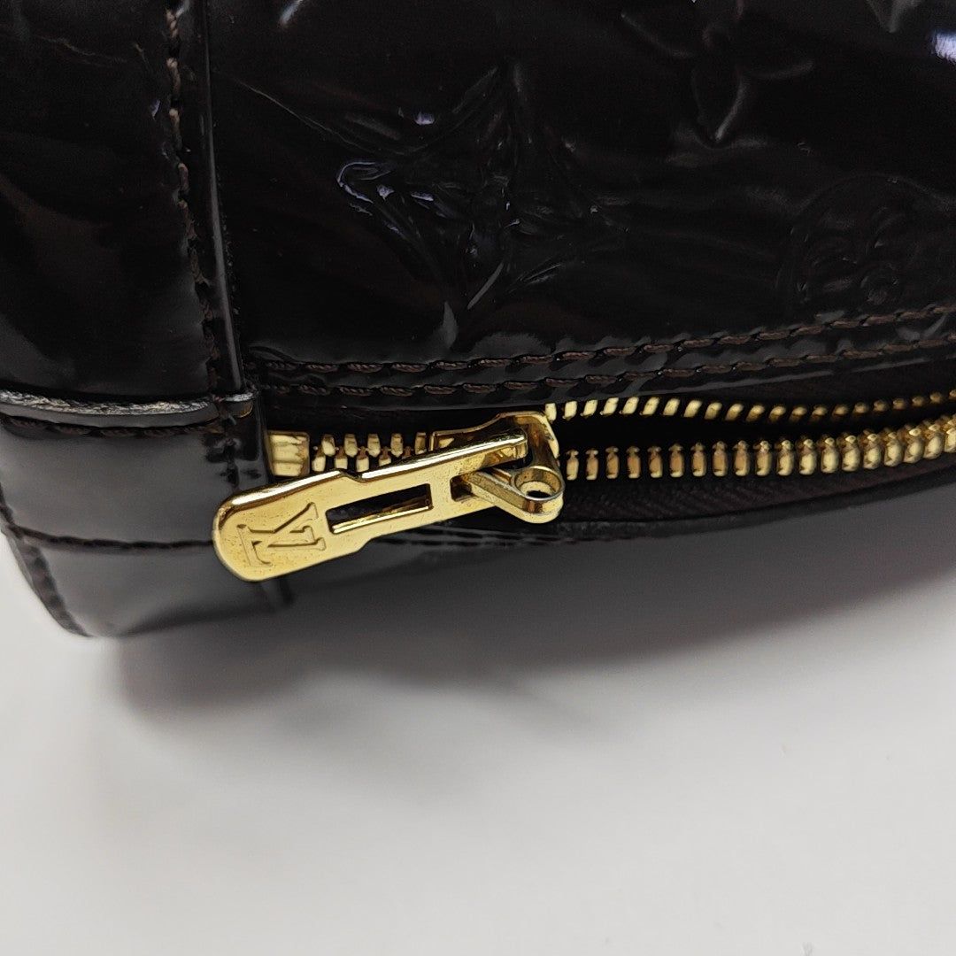 ALMA BB Monogram Patent Leather Red
