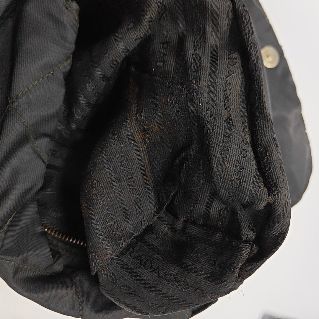 Nylon Quilted Nylon Black