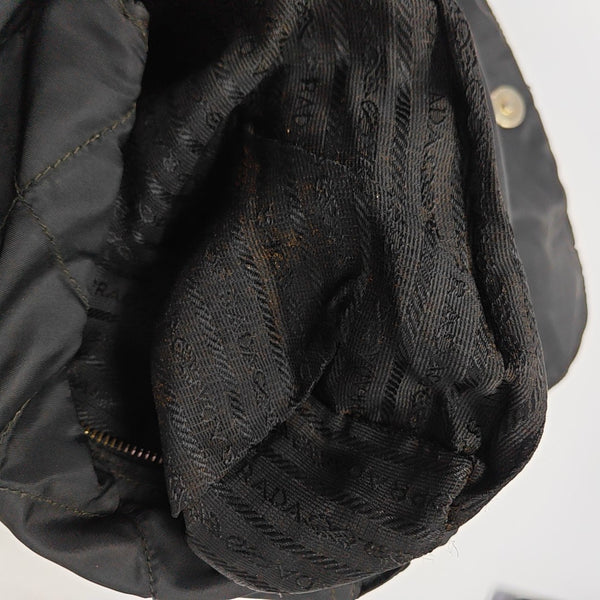 Nylon Quilted Nylon Black