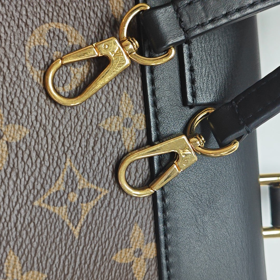 LOCKY BB Monogram Coated Canvas Brown