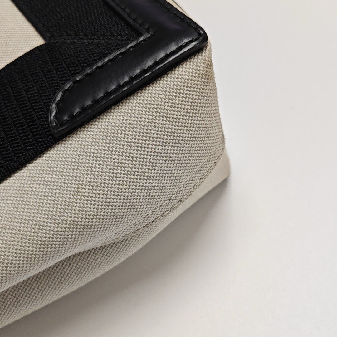 Navy Mini Canvas White