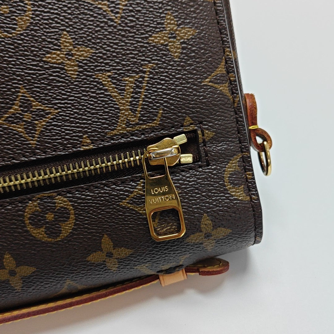 MÉTIS MM Monogram Coated Canvas Brown