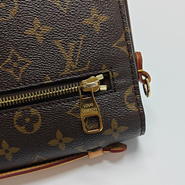 MÉTIS MM Monogram Coated Canvas Brown