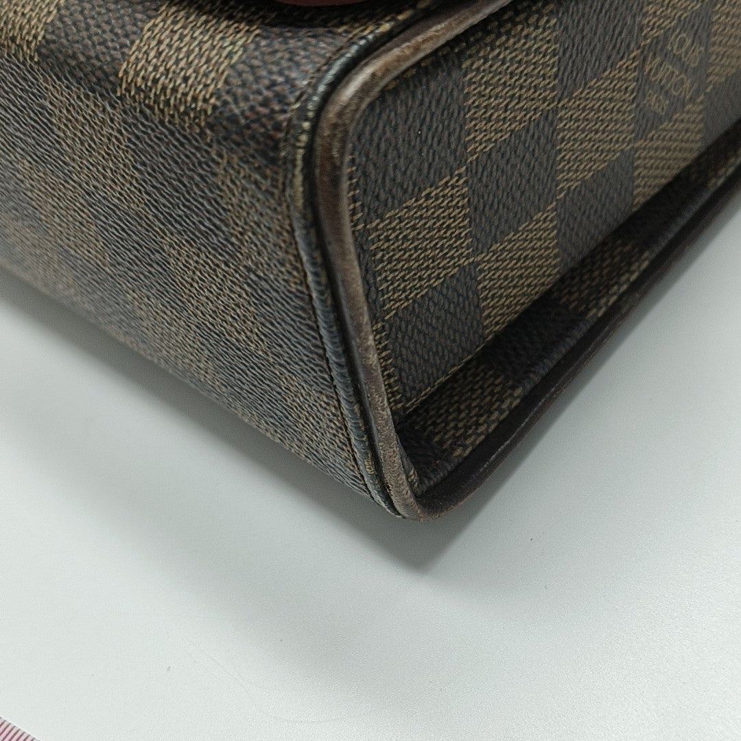 TRIBECA Damier Ebene Coated Canvas Brown
