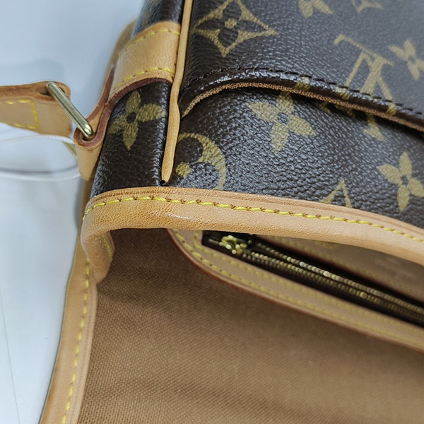 SOLOGNE PM Monogram Coated Canvas Brown