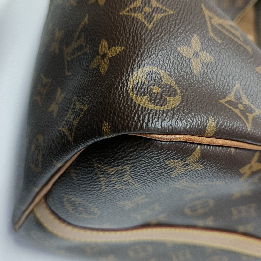 KEEPALL 50 Monogram Coated Canvas Brown