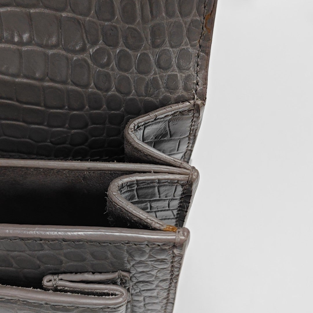 SUNSET Medium Calfskin Gray