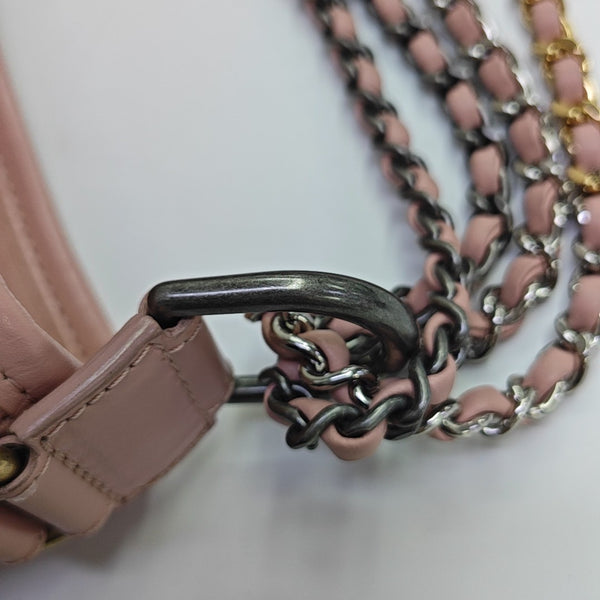 GABRIELLE Medium Quilted Calfskin Pink