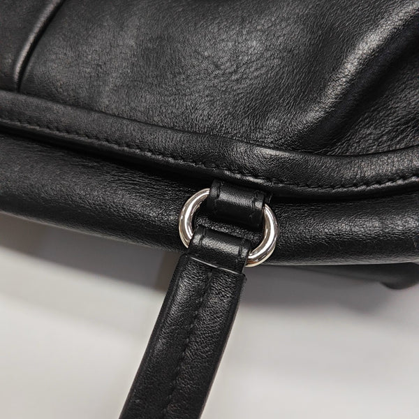 Calfskin Top Handle Bag Black