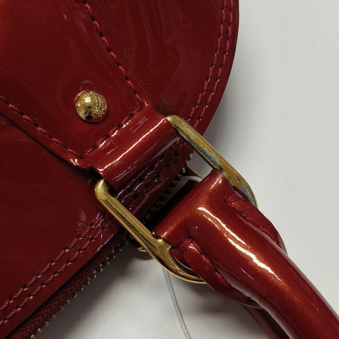 ALMA BB Monogram Patent Leather Red