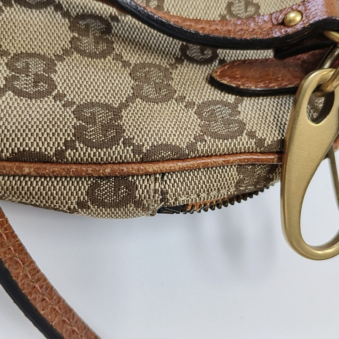 Monogram Canvas Shoulder Bag Beige
