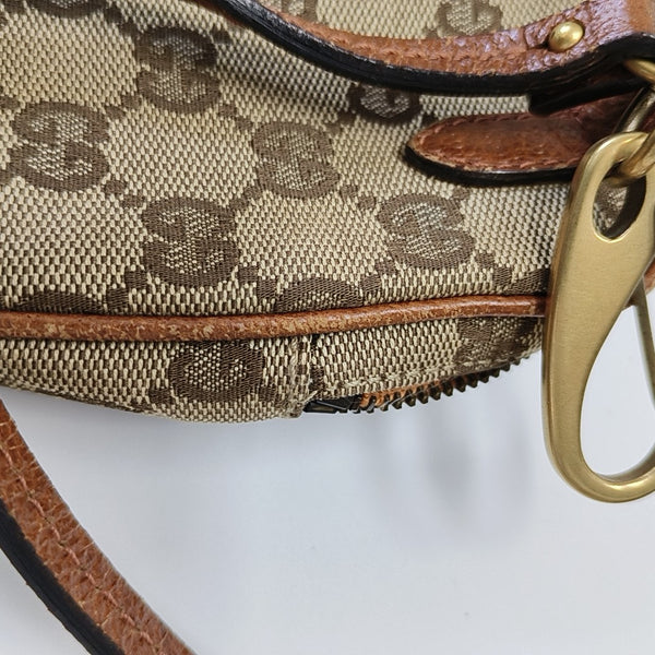 Monogram Canvas Shoulder Bag Beige