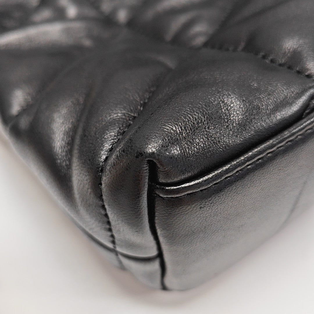 PUFFER TOY Mini Chevron Lambskin Black