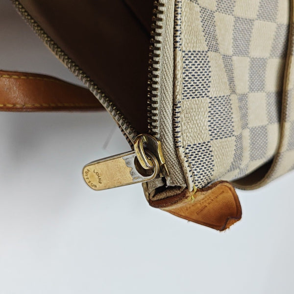 TOTALLY MM Damier Azur Coated Canvas White
