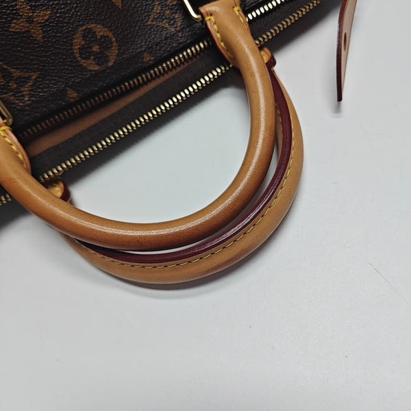 SPEEDY 30 Monogram Coated Canvas Brown