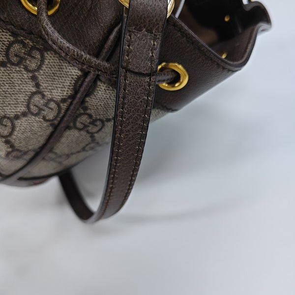 Ophidia Mini Monogram Coated Canvas Beige