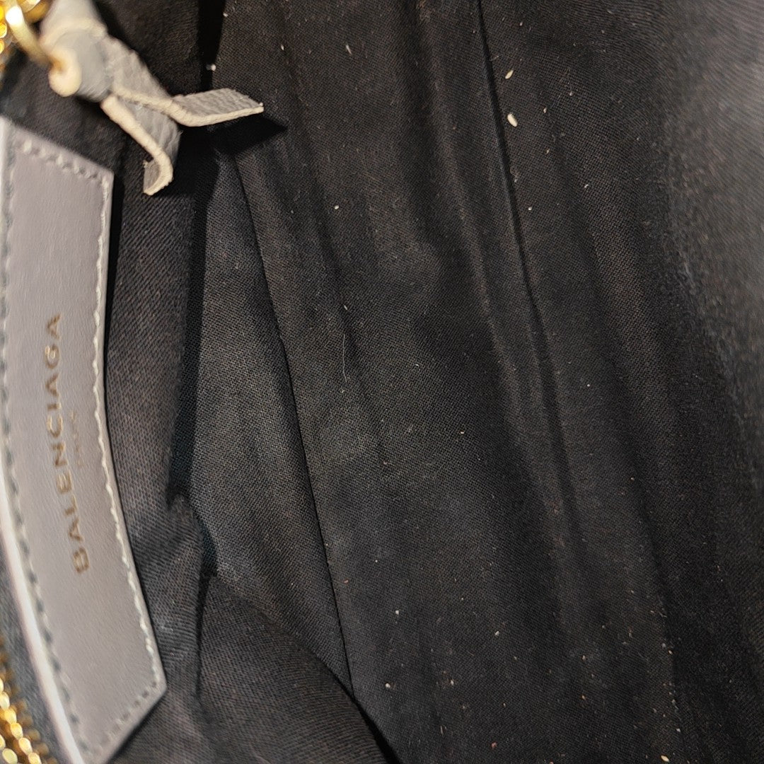 Classic Metallic Edge City Mini Lambskin Gray
