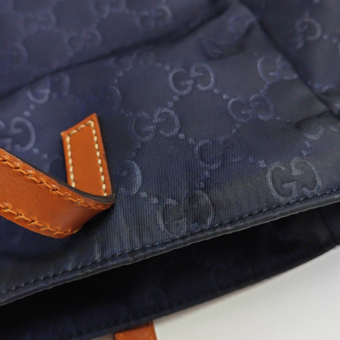 Monogram Nylon Tote Bag Black