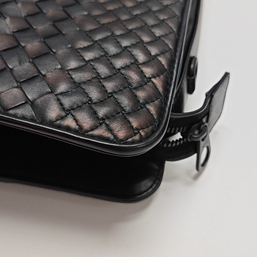Calfskin Top Handle Bag Black