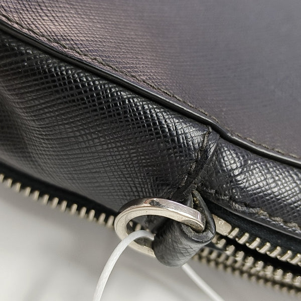Saffiano Calfskin Clutch Black