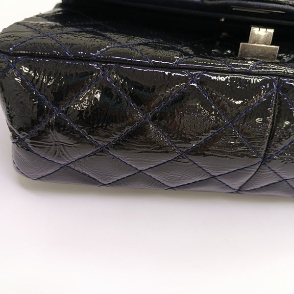 2.55 227 (jumbo) Quilted Patent Leather Blue