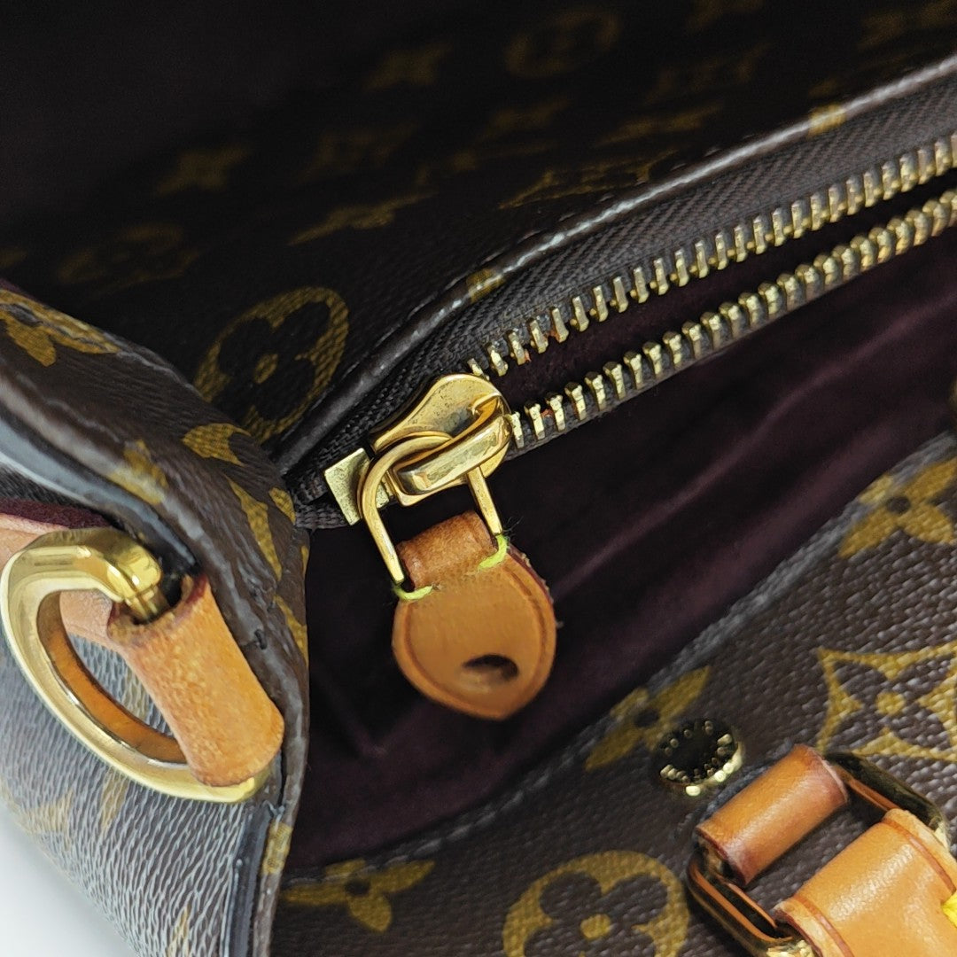 MONTAIGNE Monogram Coated Canvas Brown