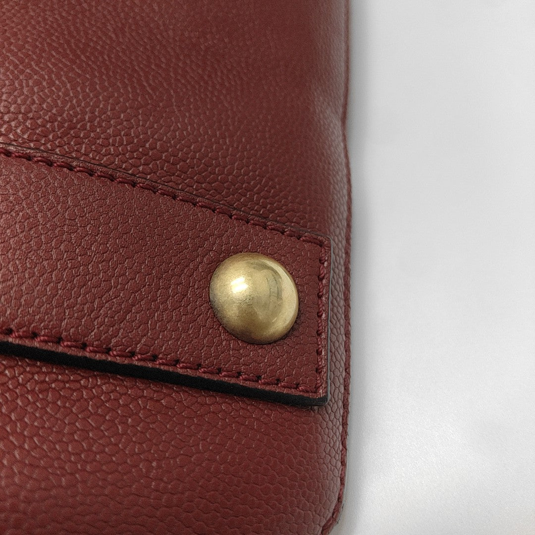 Calfskin Shoulder Bag Red