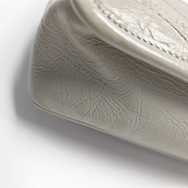 NIKI Small Chevron Calfskin White