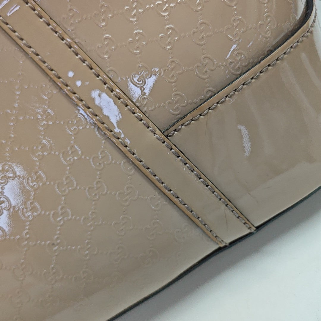 Monogram Patent Leather Shoulder Bag Pink