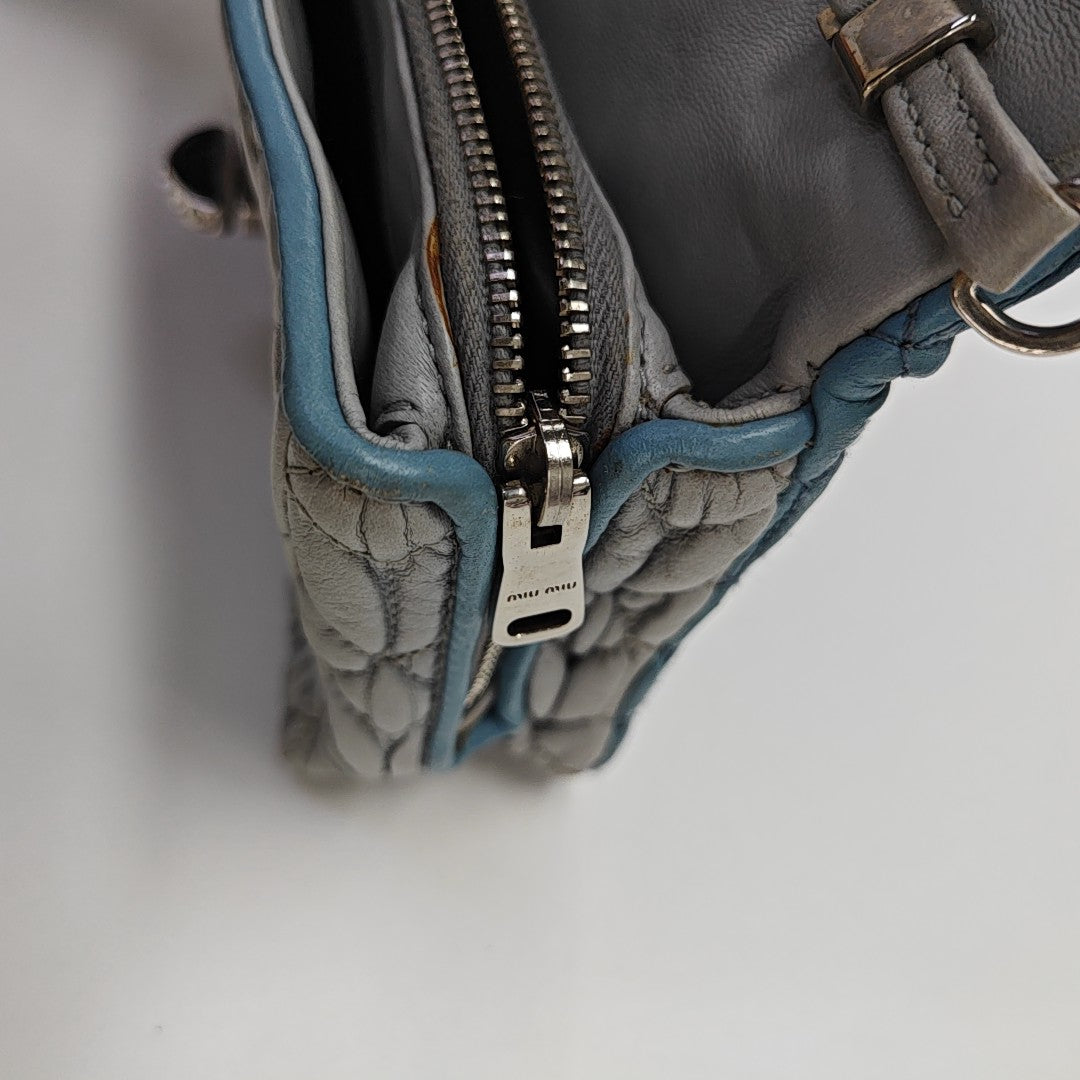 Crystal Quilted Lambskin Blue