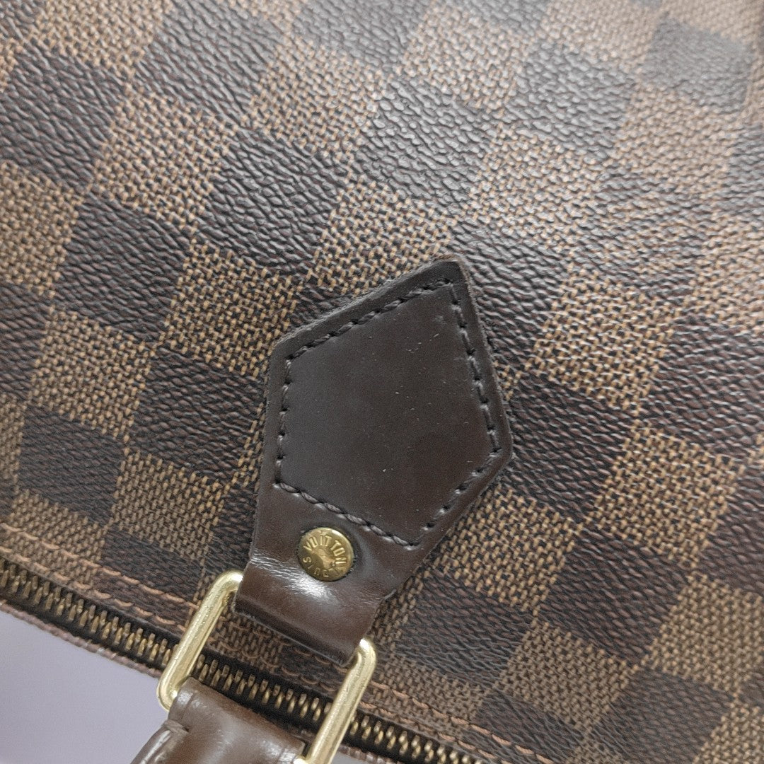 SPEEDY 30 Damier Ebene Coated Canvas Brown