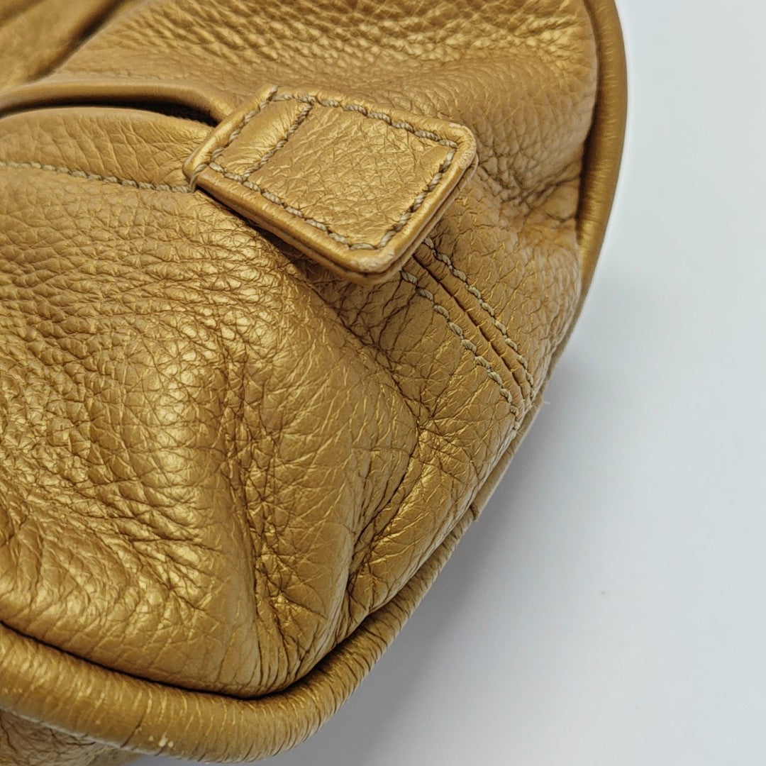Quilted Deer Leather Gold