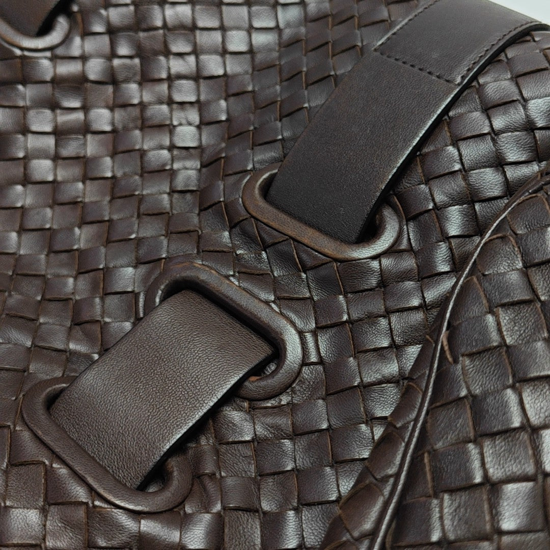Calfskin Top Handle Bag Brown