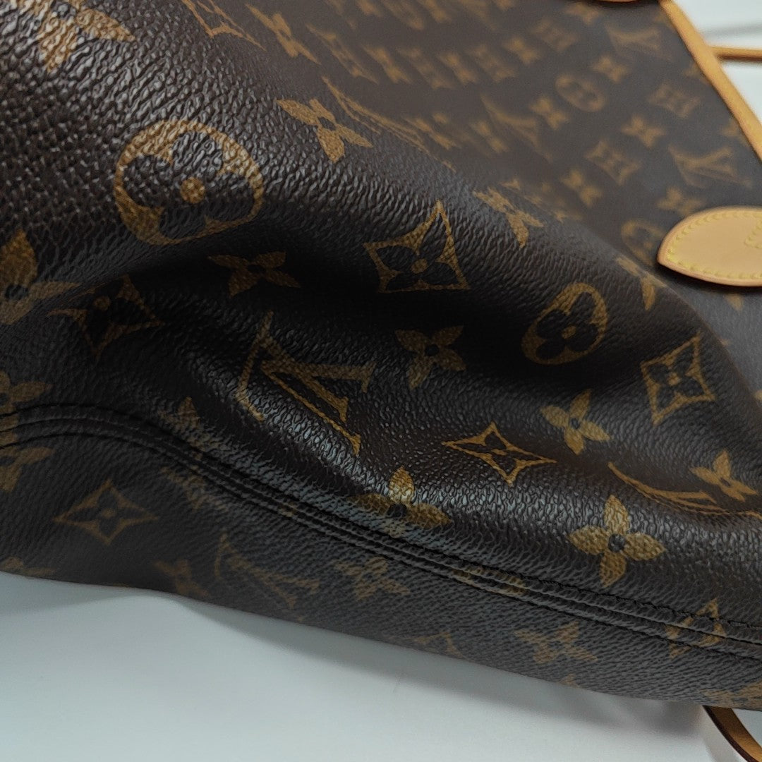 NEVERFULL MM Monogram Coated Canvas Brown