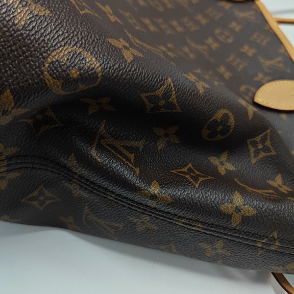 NEVERFULL MM Monogram Coated Canvas Brown