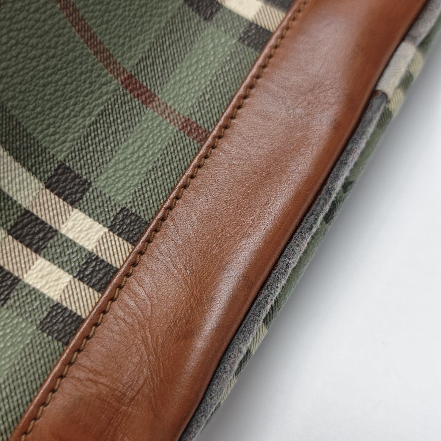 Coated Canvas Bucket Bag Green