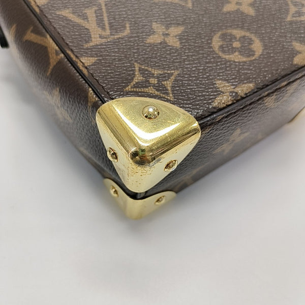 CAMERA BOX Monogram Coated Canvas Brown