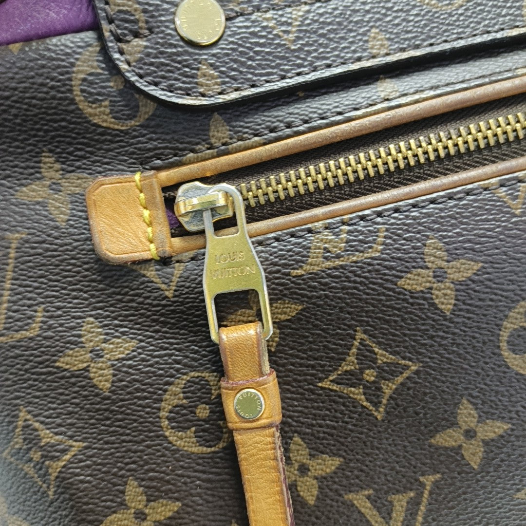 OLYMPE Monogram Coated Canvas Brown