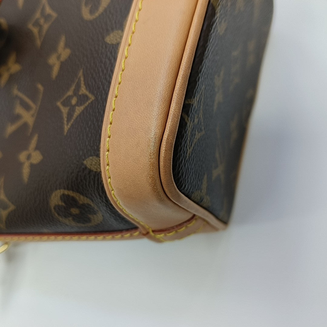NOÉ Nano Monogram Coated Canvas Brown