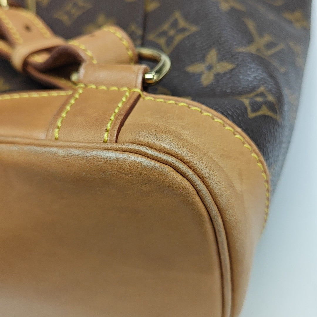 MONTSOURIS MM Monogram Coated Canvas Brown